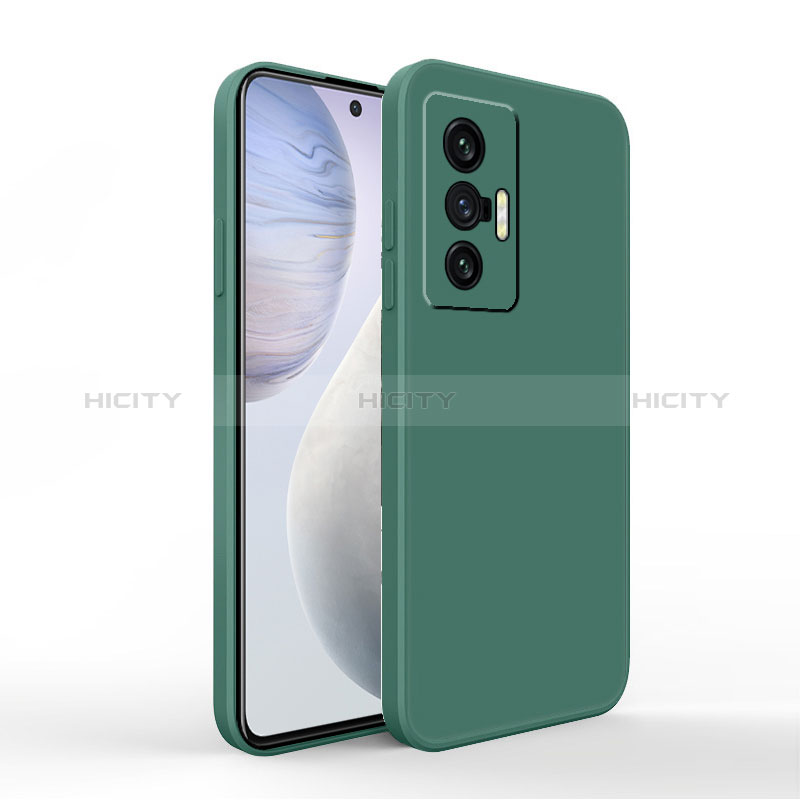 Funda Silicona Ultrafina Goma 360 Grados Carcasa YK4 para Vivo X70 5G Verde Noche