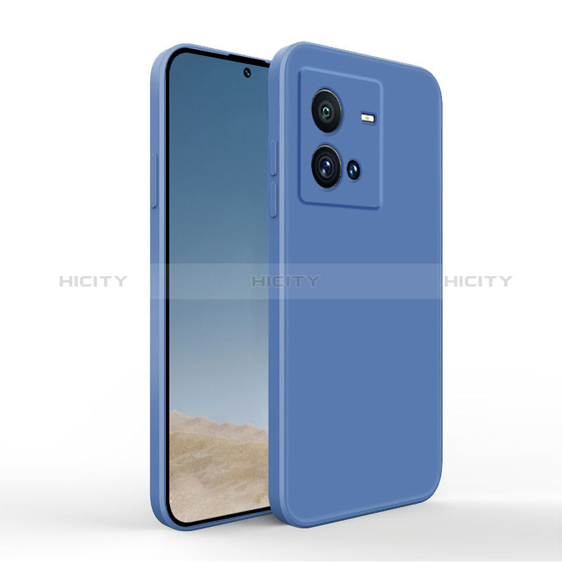 Funda Silicona Ultrafina Goma 360 Grados Carcasa YK4 para Vivo X80 Lite 5G Azul