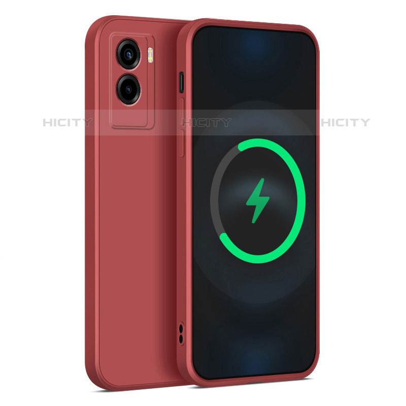 Funda Silicona Ultrafina Goma 360 Grados Carcasa YK4 para Vivo Y72t Rojo