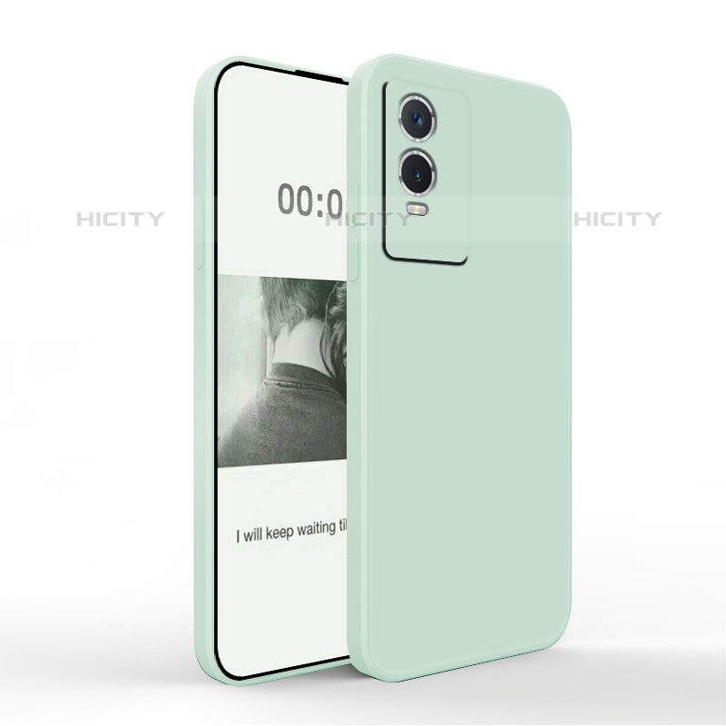 Funda Silicona Ultrafina Goma 360 Grados Carcasa YK4 para Vivo Y74s 5G Menta Verde