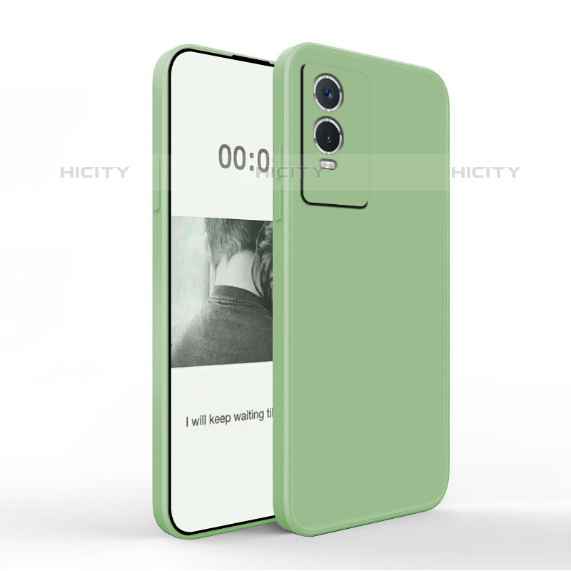 Funda Silicona Ultrafina Goma 360 Grados Carcasa YK4 para Vivo Y74s 5G Verde