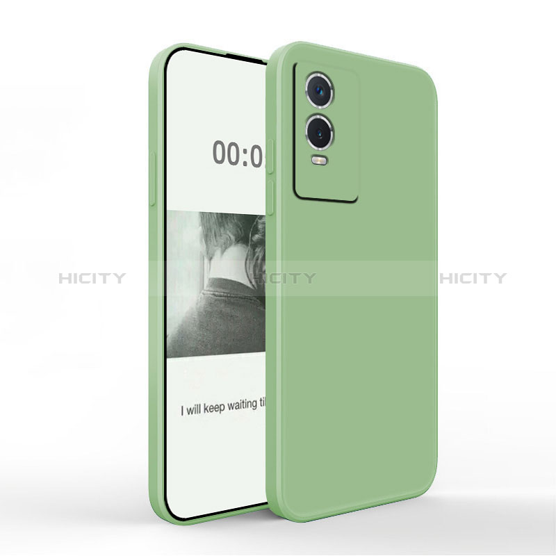 Funda Silicona Ultrafina Goma 360 Grados Carcasa YK4 para Vivo Y76s 5G Verde