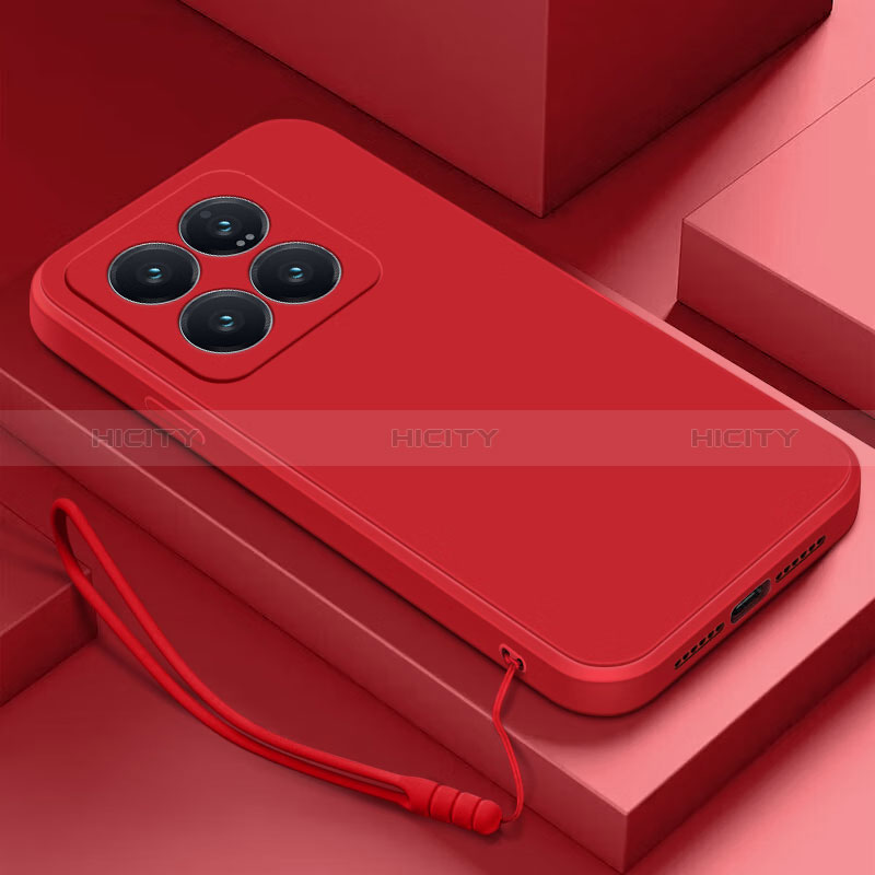 Funda Silicona Ultrafina Goma 360 Grados Carcasa YK4 para Xiaomi Mi 14 5G Rojo