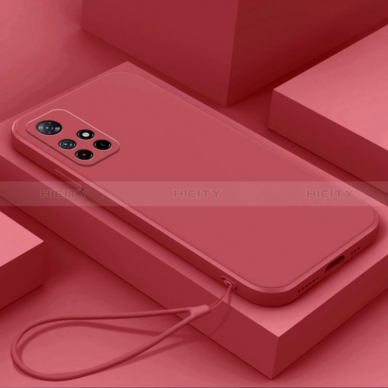 Funda Silicona Ultrafina Goma 360 Grados Carcasa YK4 para Xiaomi Poco M4 Pro 5G Rojo