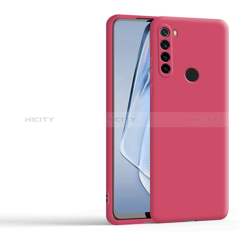 Funda Silicona Ultrafina Goma 360 Grados Carcasa YK4 para Xiaomi Redmi Note 8 (2021) Rosa Roja