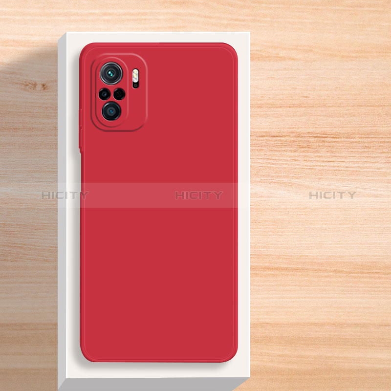 Funda Silicona Ultrafina Goma 360 Grados Carcasa YK5 para Xiaomi Poco F3 5G Rojo