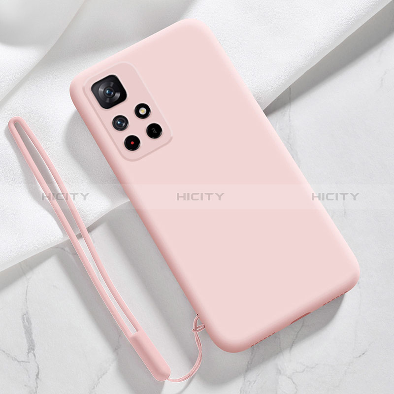 Funda Silicona Ultrafina Goma 360 Grados Carcasa YK5 para Xiaomi Poco M4 Pro 5G Rosa