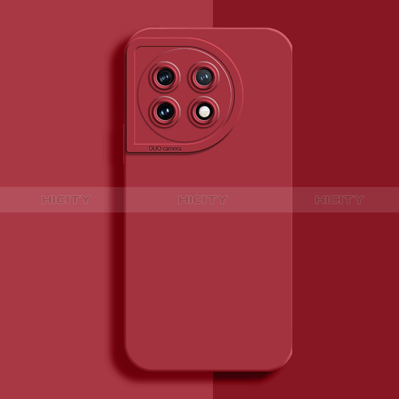 Funda Silicona Ultrafina Goma 360 Grados Carcasa YK6 para OnePlus 11R 5G Rojo