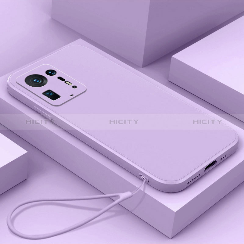 Funda Silicona Ultrafina Goma 360 Grados Carcasa YK6 para Xiaomi Mi Mix 4 5G Purpura Claro