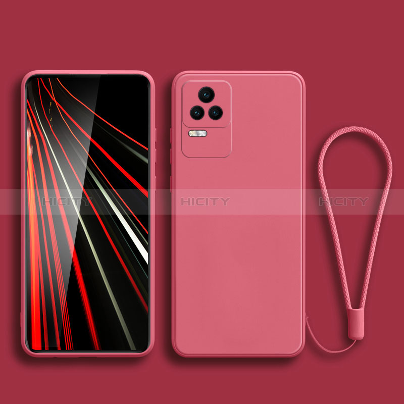 Funda Silicona Ultrafina Goma 360 Grados Carcasa YK6 para Xiaomi Redmi K50 5G Rosa Roja