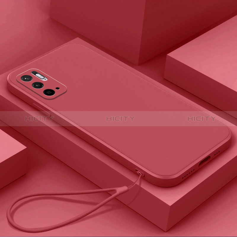 Funda Silicona Ultrafina Goma 360 Grados Carcasa YK6 para Xiaomi Redmi Note 10 5G Rojo