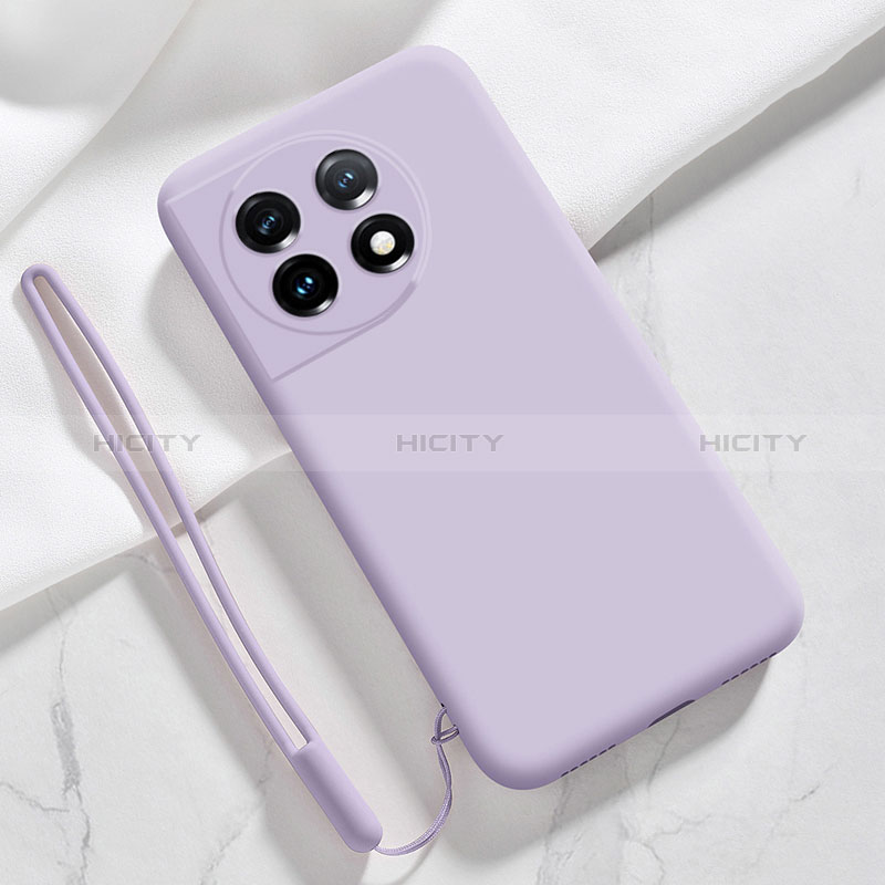 Funda Silicona Ultrafina Goma 360 Grados Carcasa YK8 para OnePlus 11 5G Purpura Claro