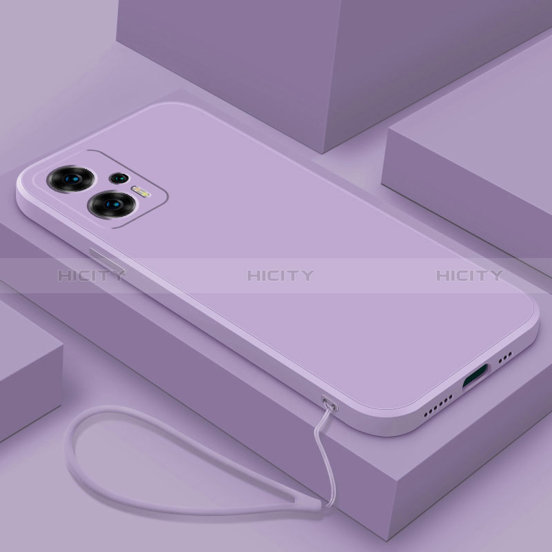 Funda Silicona Ultrafina Goma 360 Grados Carcasa YK8 para Xiaomi Redmi Note 11T Pro+ Plus 5G Purpura Claro