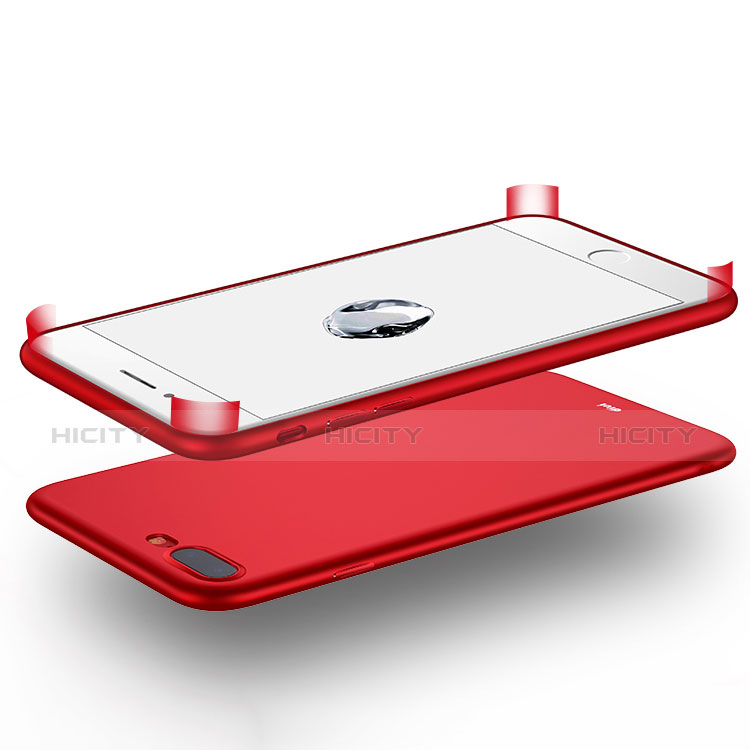 Funda Silicona Ultrafina Goma 360 Grados para Apple iPhone 7 Plus Rojo