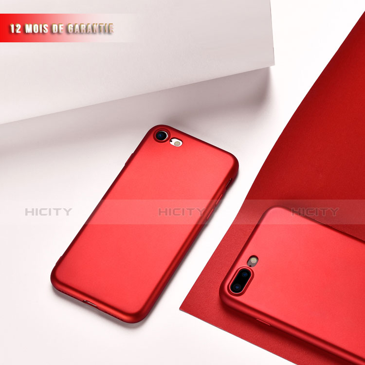 Funda Silicona Ultrafina Goma 360 Grados para Apple iPhone 7 Rojo