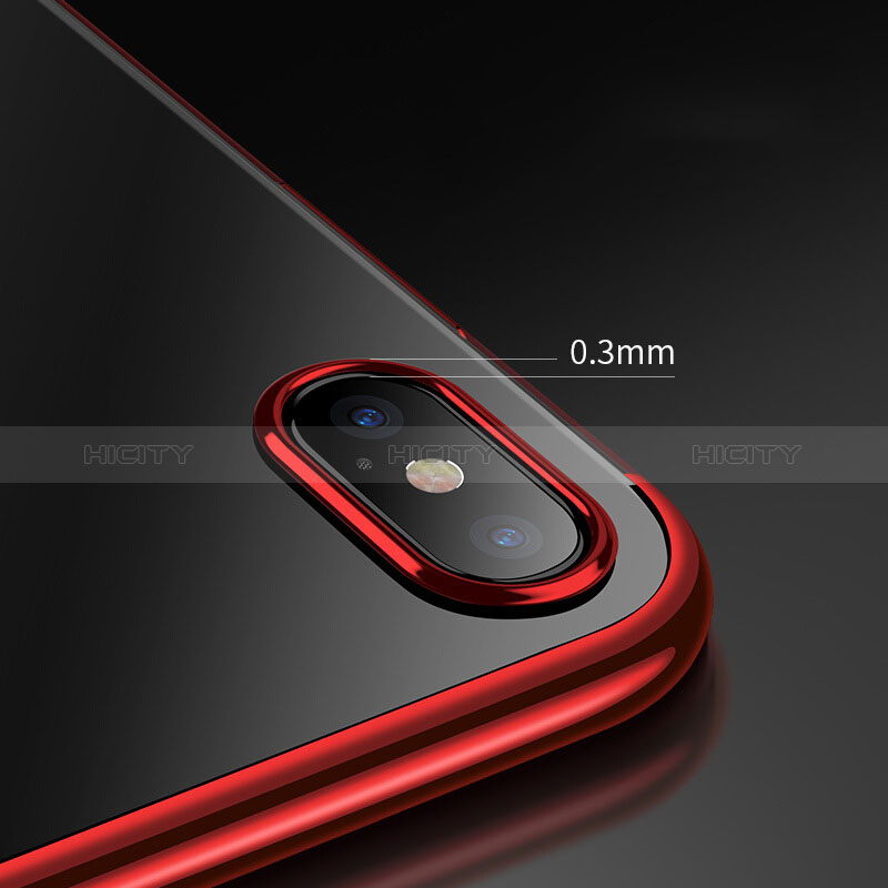 Funda Silicona Ultrafina Goma 360 Grados R02 para Apple iPhone Xs Max Rojo