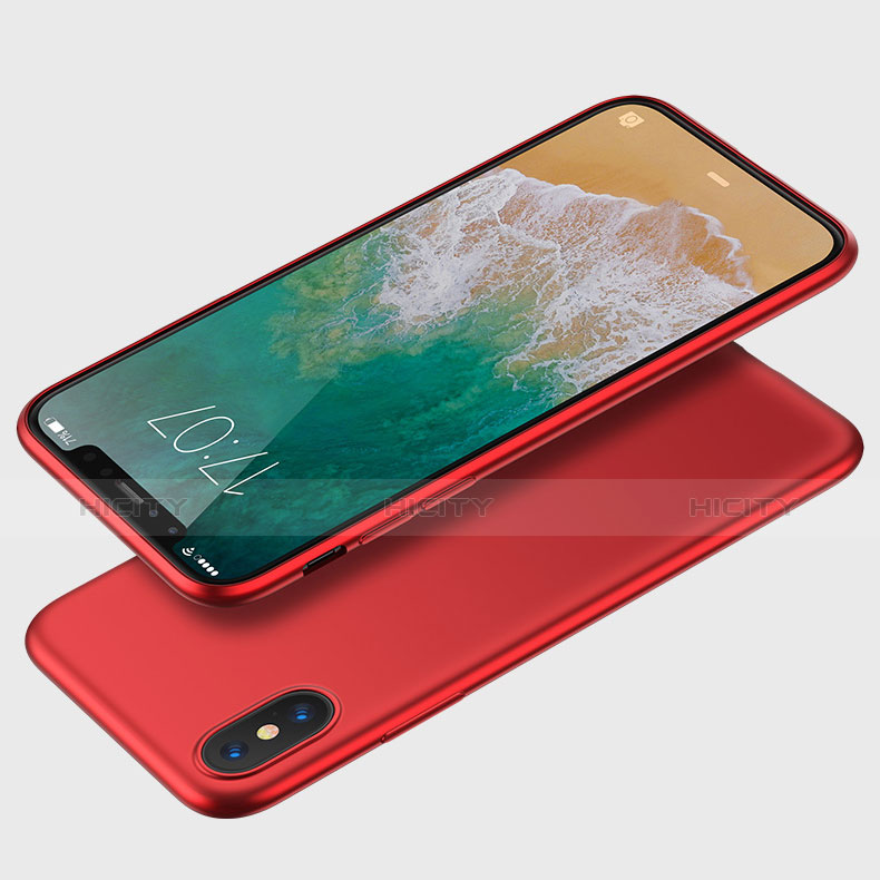 Funda Silicona Ultrafina Goma C01 para Apple iPhone Xs Rojo