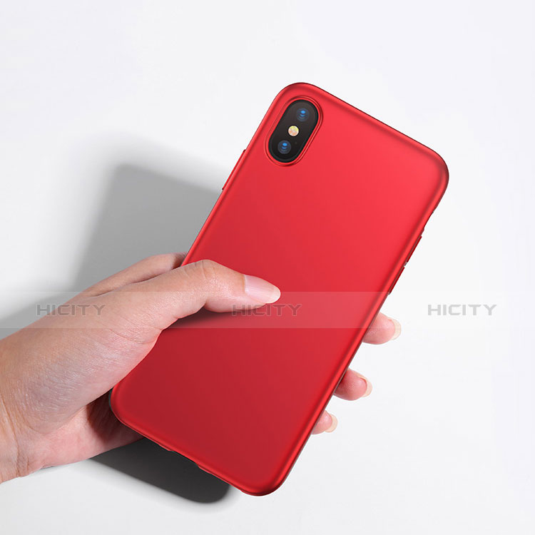 Funda Silicona Ultrafina Goma C01 para Apple iPhone Xs Rojo