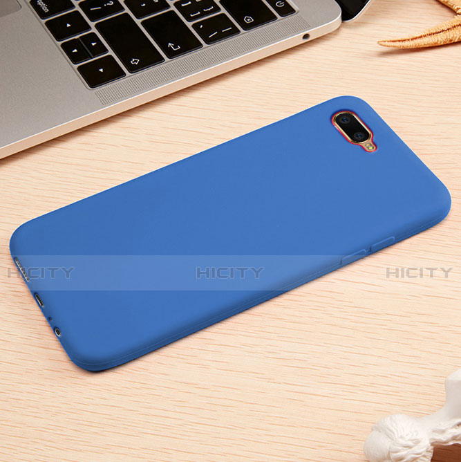 Funda Silicona Ultrafina Goma Carcasa A01 para Oppo K1 Azul