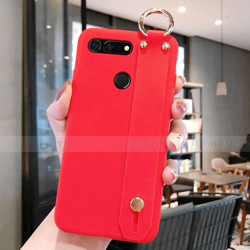 Funda Silicona Ultrafina Goma Carcasa C01 para Huawei Honor V20 Rojo