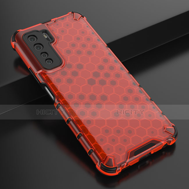 Funda Silicona Ultrafina Goma Carcasa C01 para Huawei P40 Lite 5G Rojo