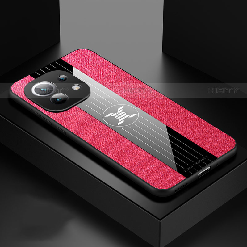 Funda Silicona Ultrafina Goma Carcasa C04 para Xiaomi Mi 11 Lite 5G Rojo