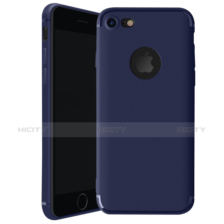 Funda Silicona Ultrafina Goma Carcasa H01 para Apple iPhone 7 Azul