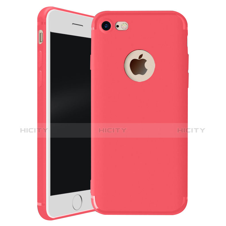 Funda Silicona Ultrafina Goma Carcasa H01 para Apple iPhone 7 Rojo