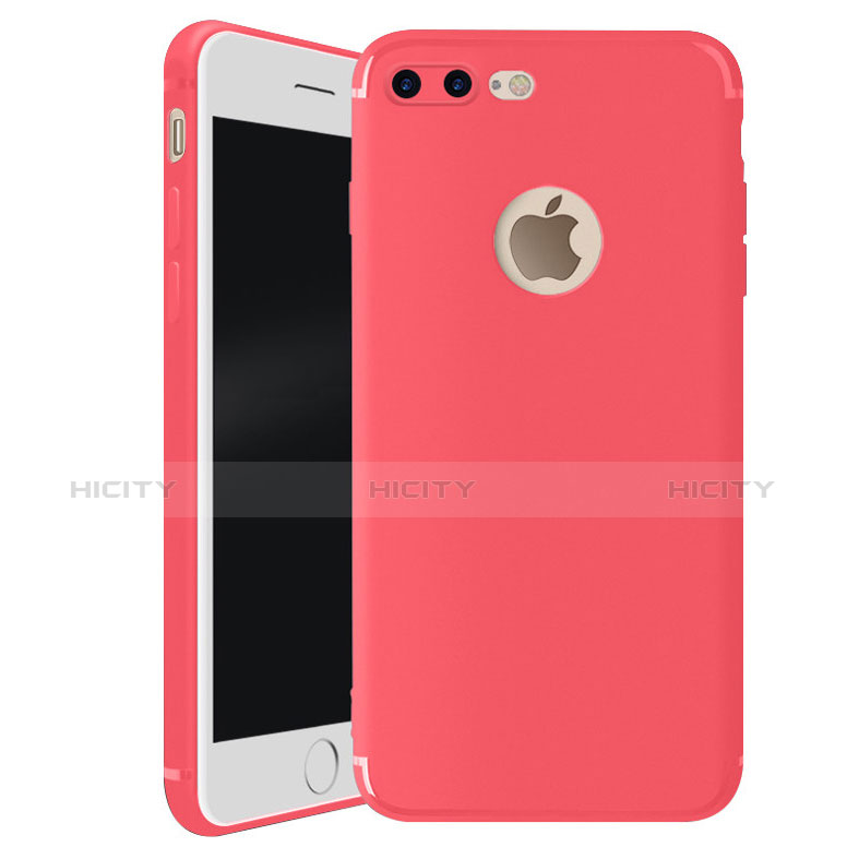 Funda Silicona Ultrafina Goma Carcasa S01 para Apple iPhone 7 Plus Rojo