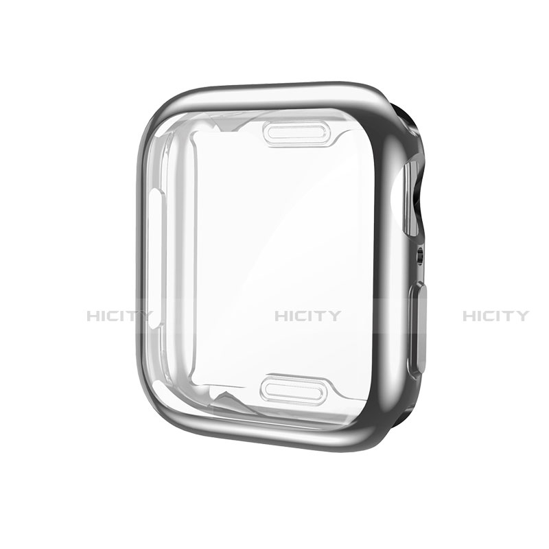 Funda Silicona Ultrafina Goma Carcasa S01 para Apple iWatch 5 40mm Plata