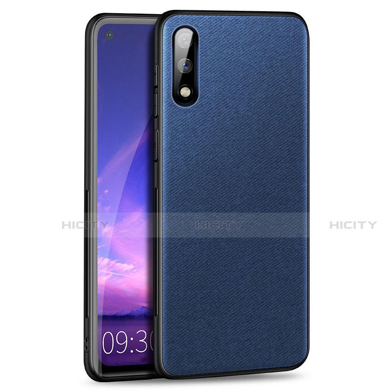 Funda Silicona Ultrafina Goma Carcasa S01 para Huawei Enjoy 10 Azul