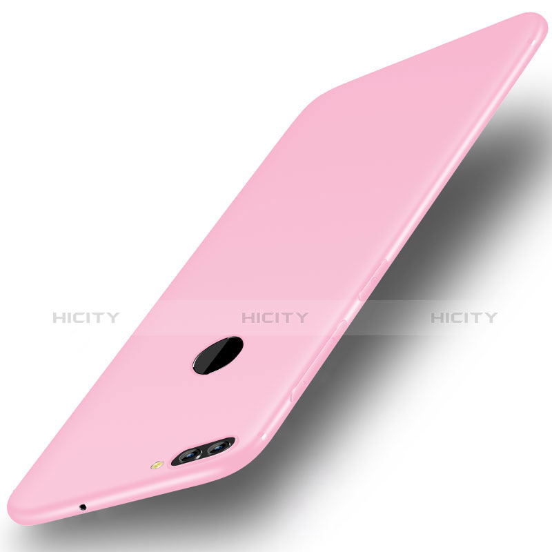 Funda Silicona Ultrafina Goma Carcasa S01 para Huawei Enjoy 8 Plus Rosa