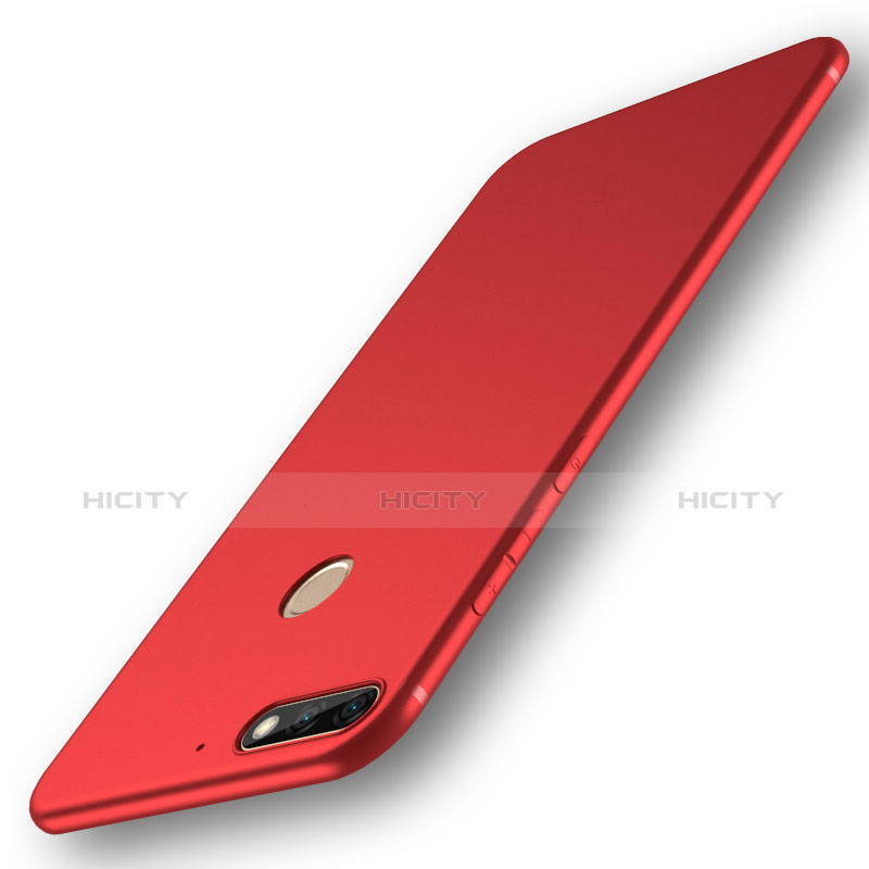 Funda Silicona Ultrafina Goma Carcasa S01 para Huawei Honor 7C Rojo