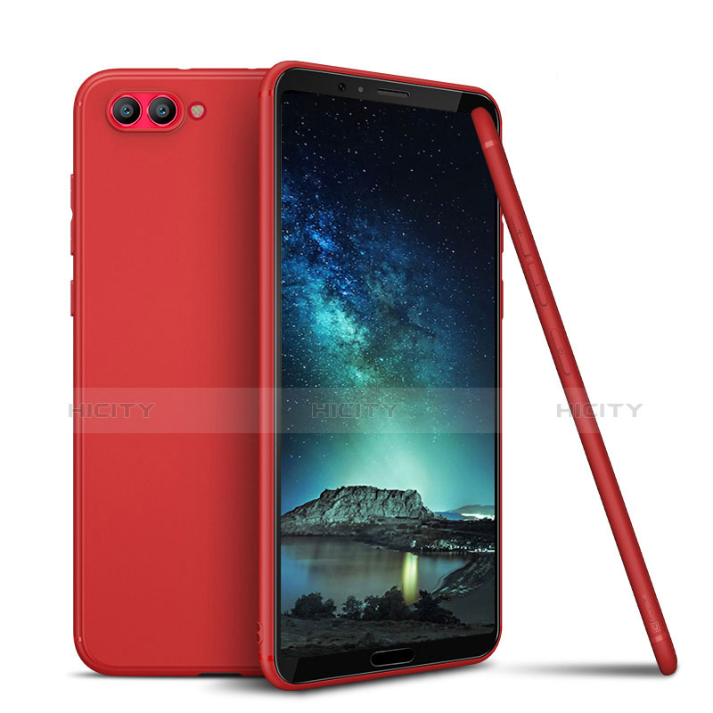 Funda Silicona Ultrafina Goma Carcasa S01 para Huawei Honor V10 Rojo