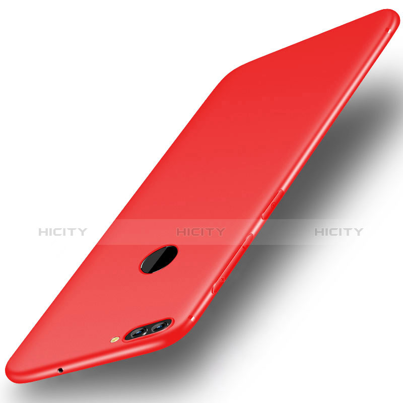 Funda Silicona Ultrafina Goma Carcasa S01 para Huawei Y9 (2018) Rojo