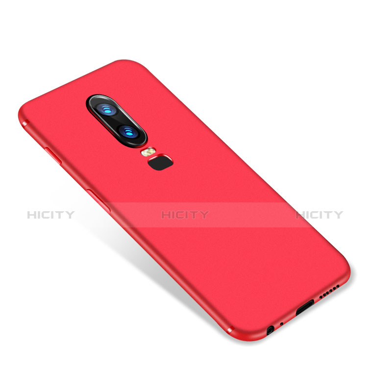 Funda Silicona Ultrafina Goma Carcasa S01 para OnePlus 6 Rojo