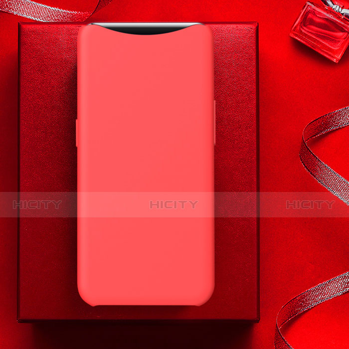 Funda Silicona Ultrafina Goma Carcasa S01 para Oppo Find X Rojo