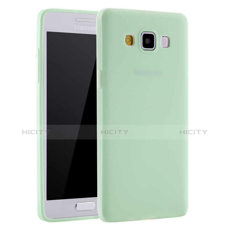 Funda Silicona Ultrafina Goma Carcasa S01 para Samsung Galaxy A7 SM-A700 Verde