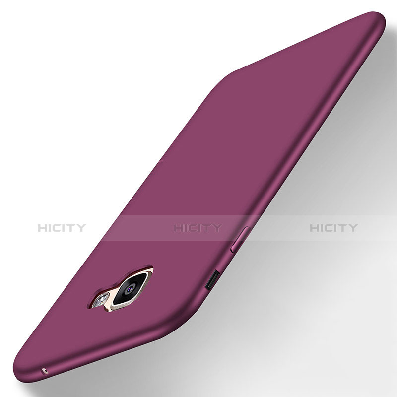 Funda Silicona Ultrafina Goma Carcasa S01 para Samsung Galaxy A8 (2016) A8100 A810F Morado