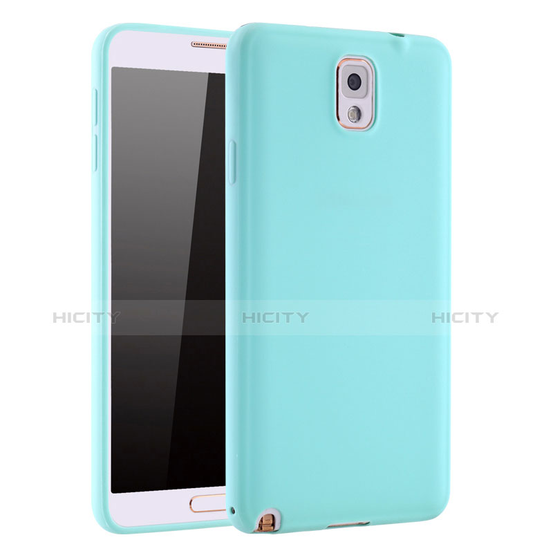 Funda Silicona Ultrafina Goma Carcasa S01 para Samsung Galaxy Note 3 N9000 Azul Cielo