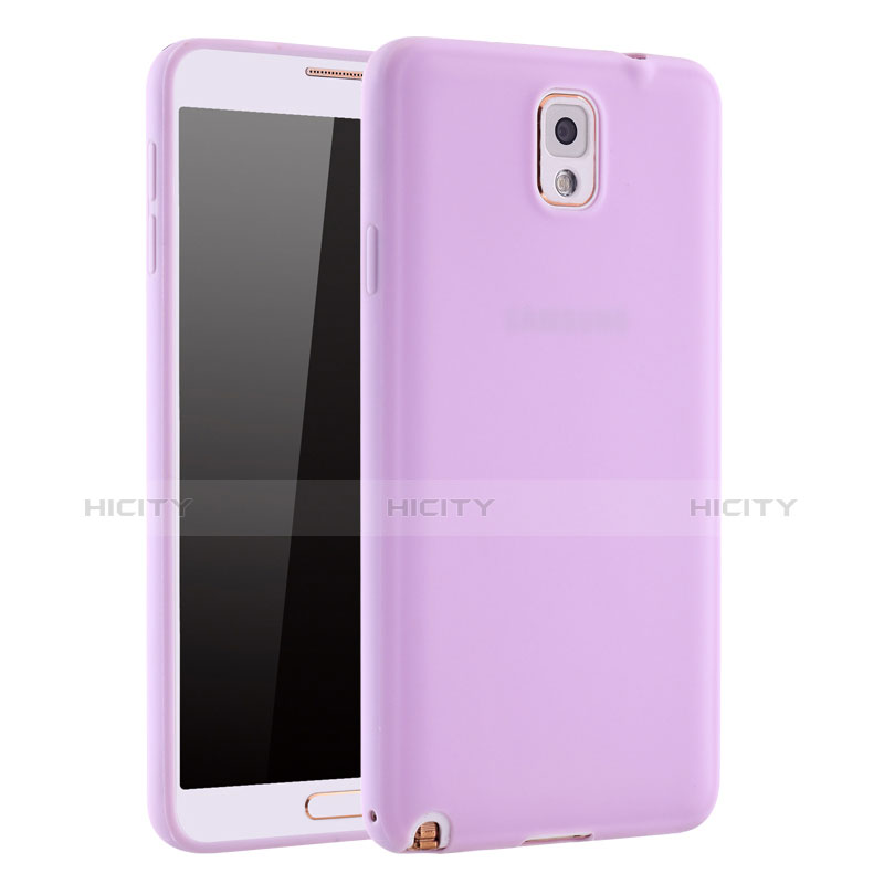 Funda Silicona Ultrafina Goma Carcasa S01 para Samsung Galaxy Note 3 N9000 Morado