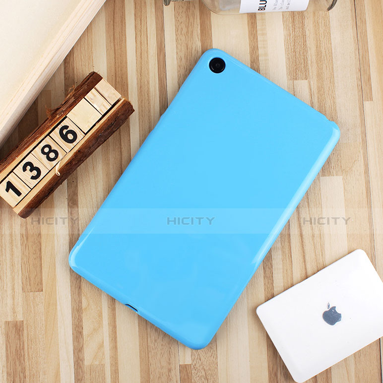 Funda Silicona Ultrafina Goma Carcasa S01 para Xiaomi Mi Pad Azul Cielo