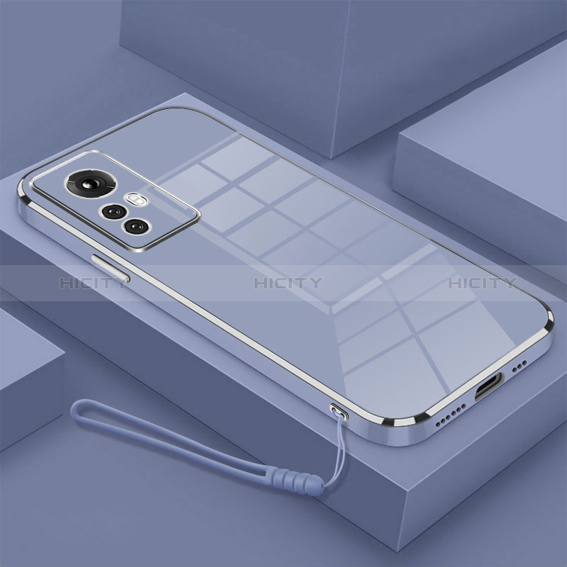 Funda Silicona Ultrafina Goma Carcasa S01 para Xiaomi Redmi K50 Ultra 5G Gris Lavanda