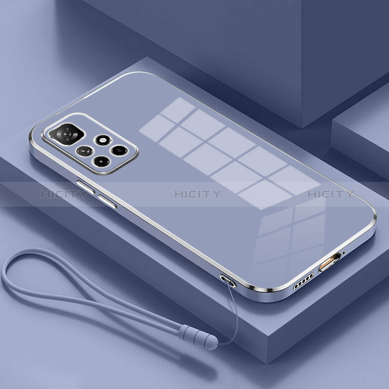 Funda Silicona Ultrafina Goma Carcasa S01 para Xiaomi Redmi Note 11 5G Gris Lavanda