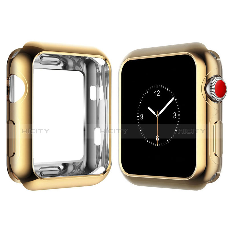 Funda Silicona Ultrafina Goma Carcasa S02 para Apple iWatch 4 44mm Oro