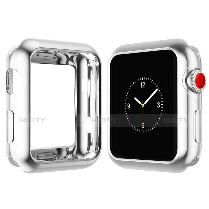 Funda Silicona Ultrafina Goma Carcasa S02 para Apple iWatch 4 44mm Plata