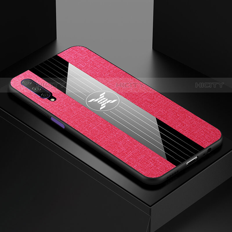 Funda Silicona Ultrafina Goma Carcasa S02 para Huawei P Smart Pro (2019) Rosa Roja