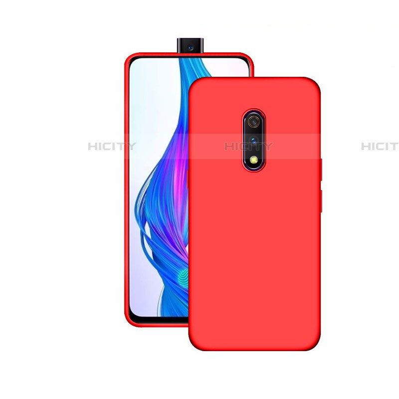 Funda Silicona Ultrafina Goma Carcasa S02 para Realme X Rojo