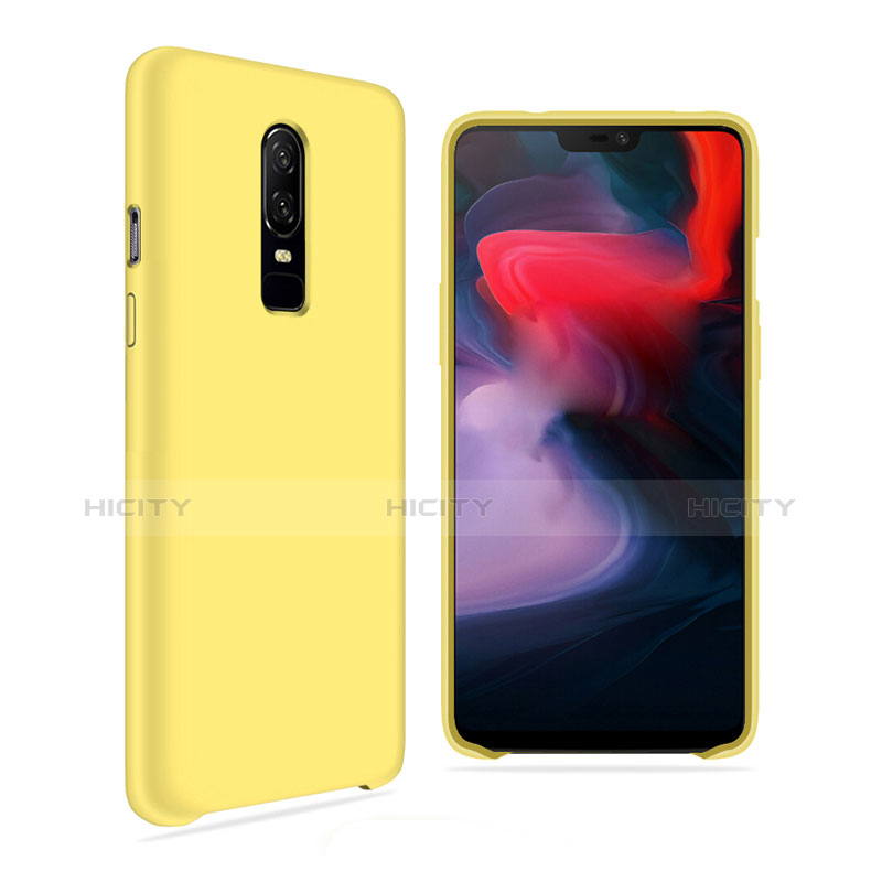 Funda Silicona Ultrafina Goma Carcasa S03 para OnePlus 6 Amarillo