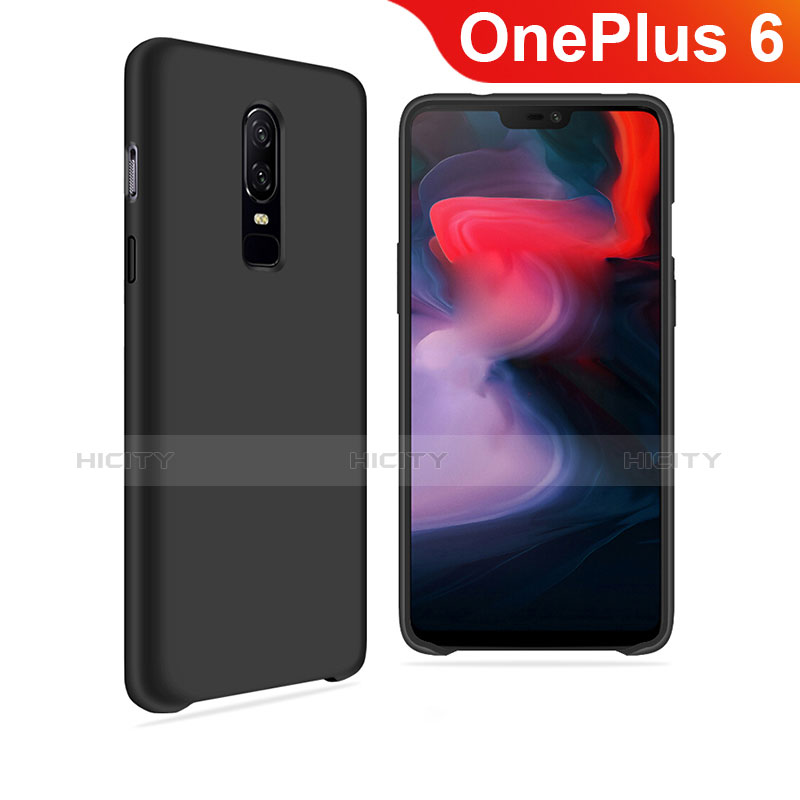 Funda Silicona Ultrafina Goma Carcasa S03 para OnePlus 6 Negro